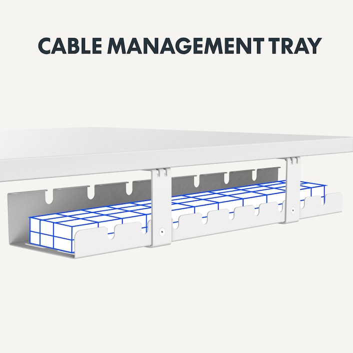 Buy the Loctek CMP502 Black Under Desk Cable Management Basket Tray, (  CMP502 Black ) online 