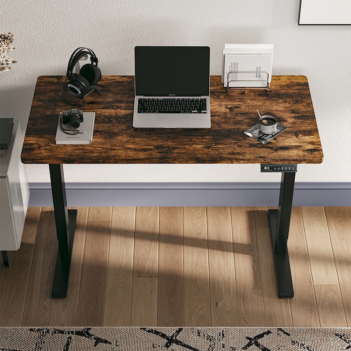 FLEXISPOT EN1B DIY Adjustable Desk Frame Electric Sit Stand Desk Base Home  Office Standing Desk(Black Frame Only)