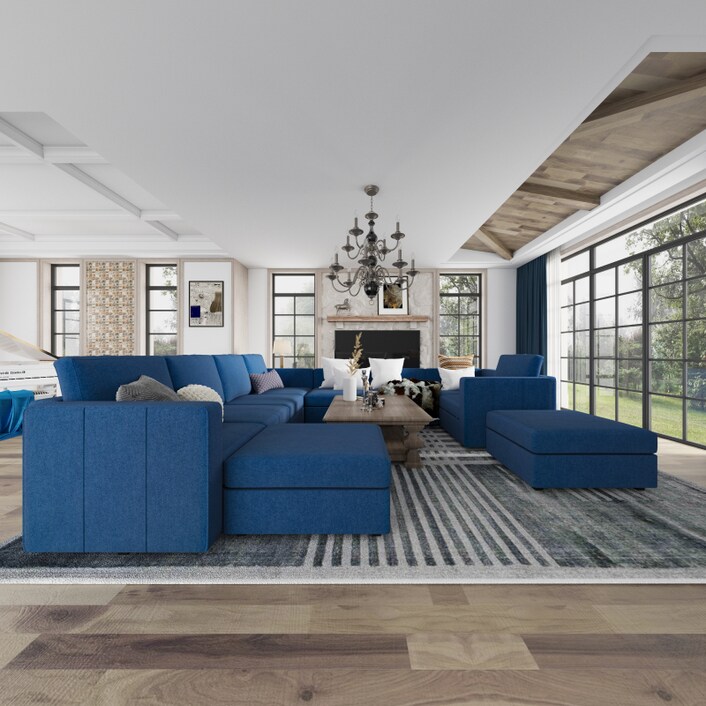 Large hotsell overstuffed sectional