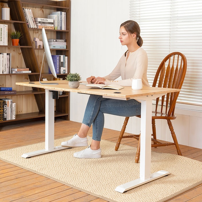 Flexispot Kana Bamboo Adjustable Height Desk - QOR360