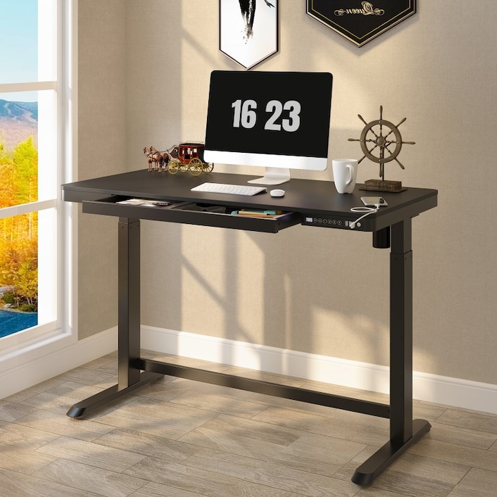 Comhar All-in-One Standing Desk (Wooden Tabletop) EW8 | Flexispot