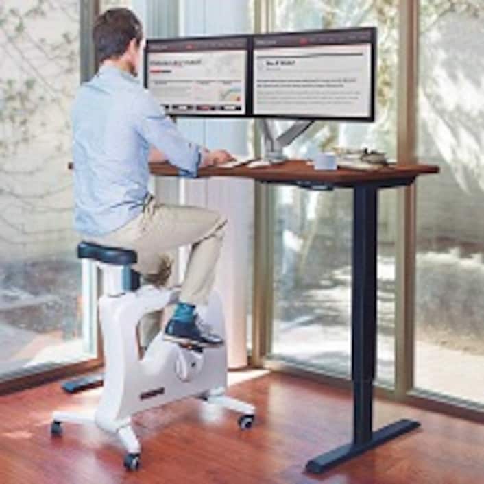 Home office height adjustable cycle desk bike deals