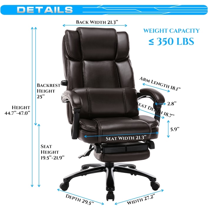 Aracele ergonomic executive leather deals office desk chairs latitude run