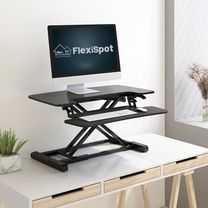 Flexispot M5M 32 inch Compact Standing Desk Converter - Standing