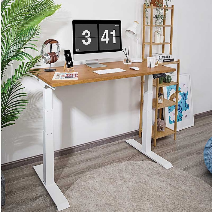 White Willow Wood 55 Home Computer Gaming Desk Office Workstation Laptop  Table