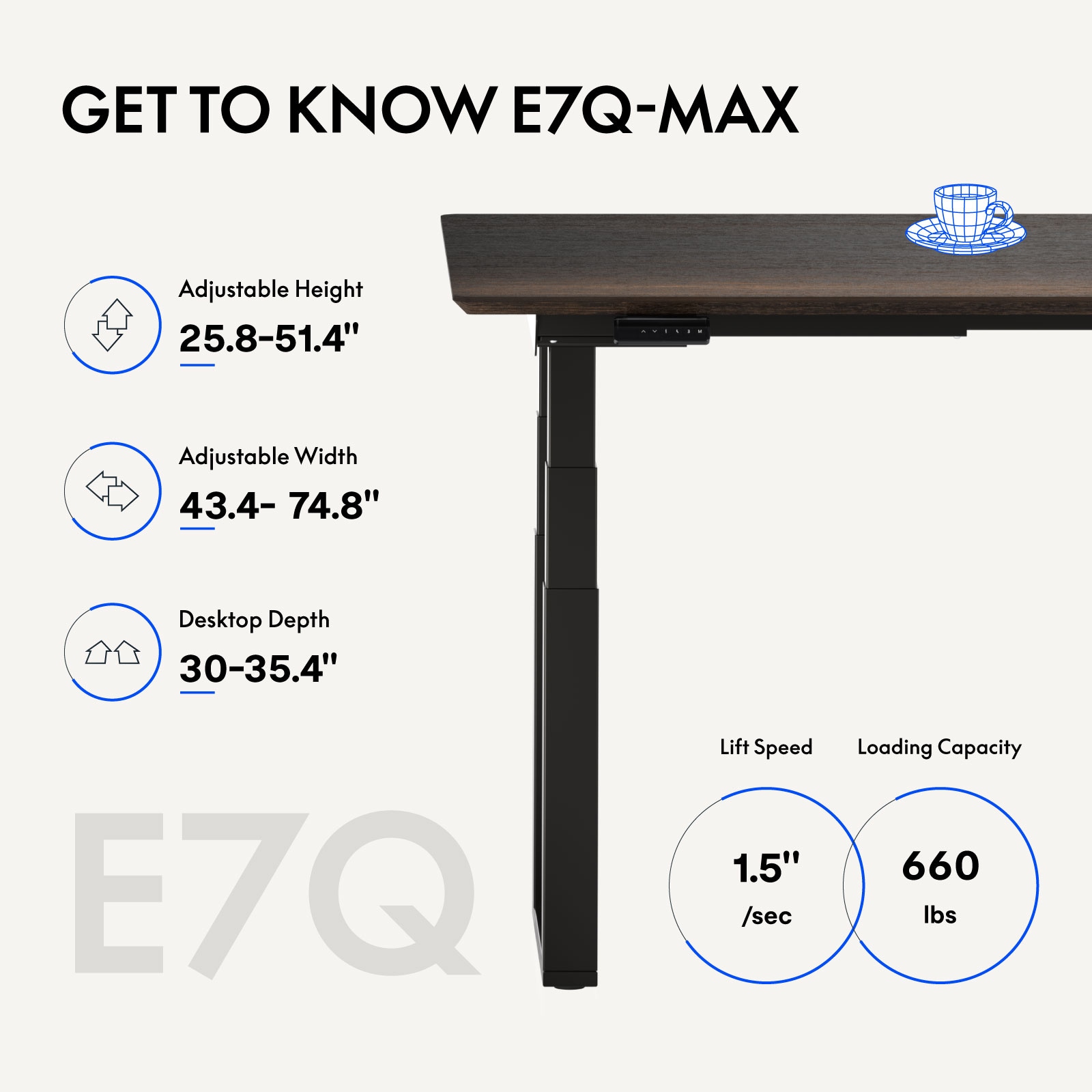 【新品未開封】E7Q (Odin) FlexiSpot 脚のみ FlexiSpot Odin 4-Leg standing desk E7Q
