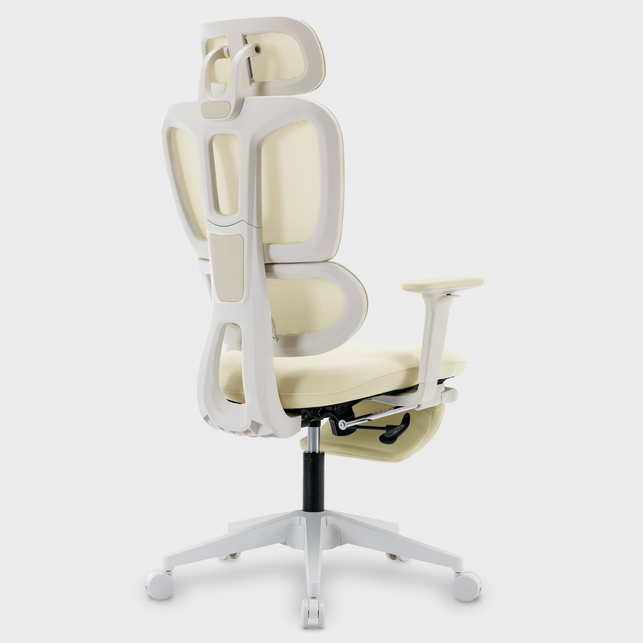 FLEXISPOT ErgoX Premium Ergonomic Office Chair with Footrest Cream