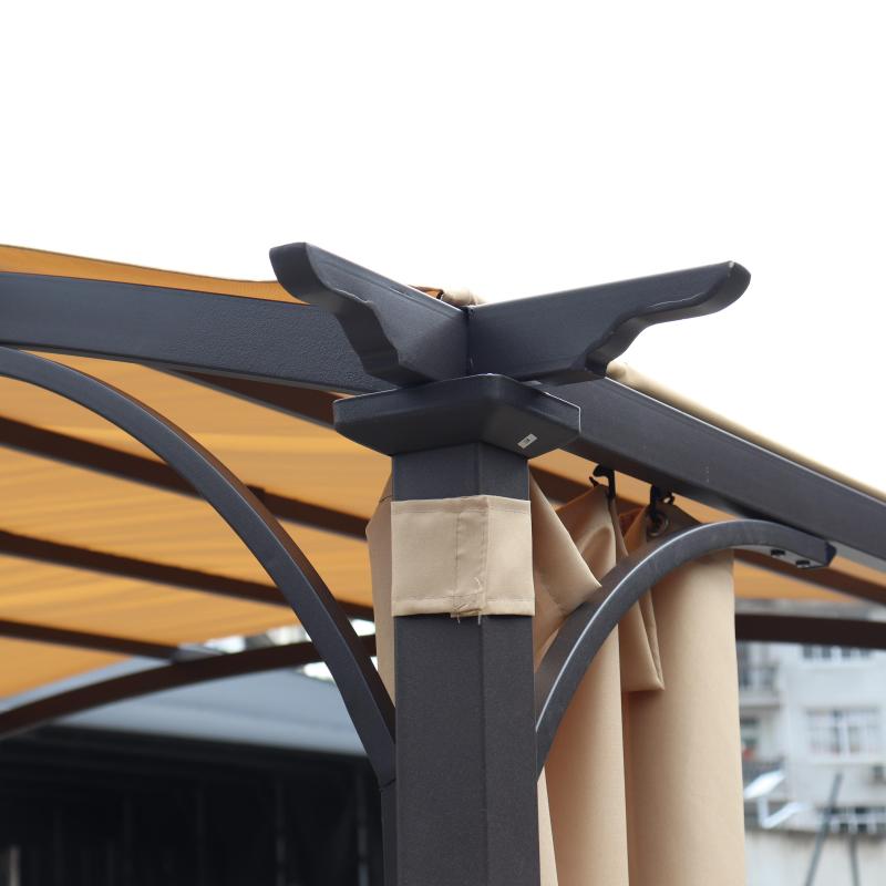 PGD3 Arched Pergola with Sun Shade Shelter| FlexiSpot US