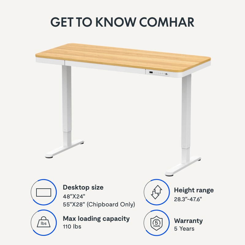 Comhar All-in-One Standing Desk (Wooden Tabletop) EW8