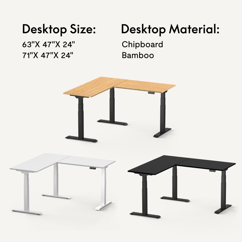 proedge PROMP67DA メープル Lサイズ Pro L-Shaped Standing Desk E7L｜Flexispot | Flexispot