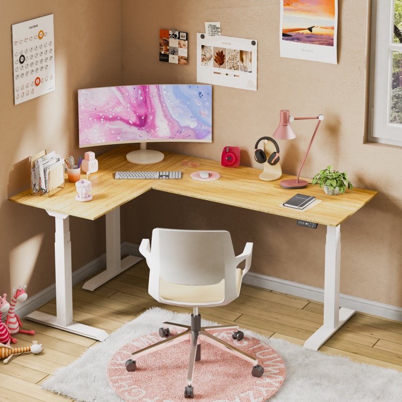 【国内配送】 Pro Flexispot | E7L｜Flexispot Desk Standing L-Shaped 自転車本体
