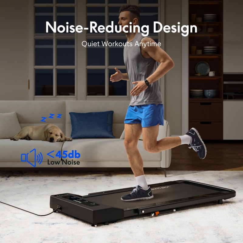 FlexiSpot 2-in-1 Walking Treadmill – 6 Modes, 264 lbs Capacity