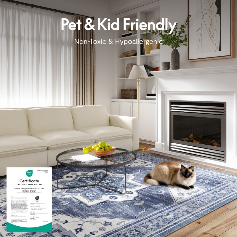 FlexiSpot Washable Area Rugs 8x10 - Machine Washable, Easy Assembly and ...