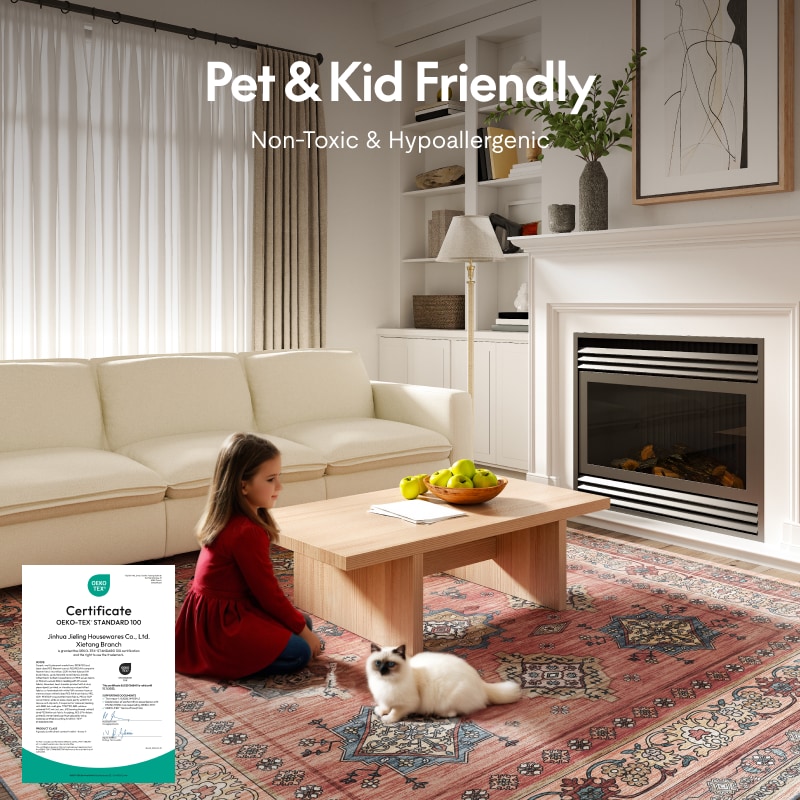 FlexiSpot Washable Rugs 9x12 Area- Machine Washable and Easy