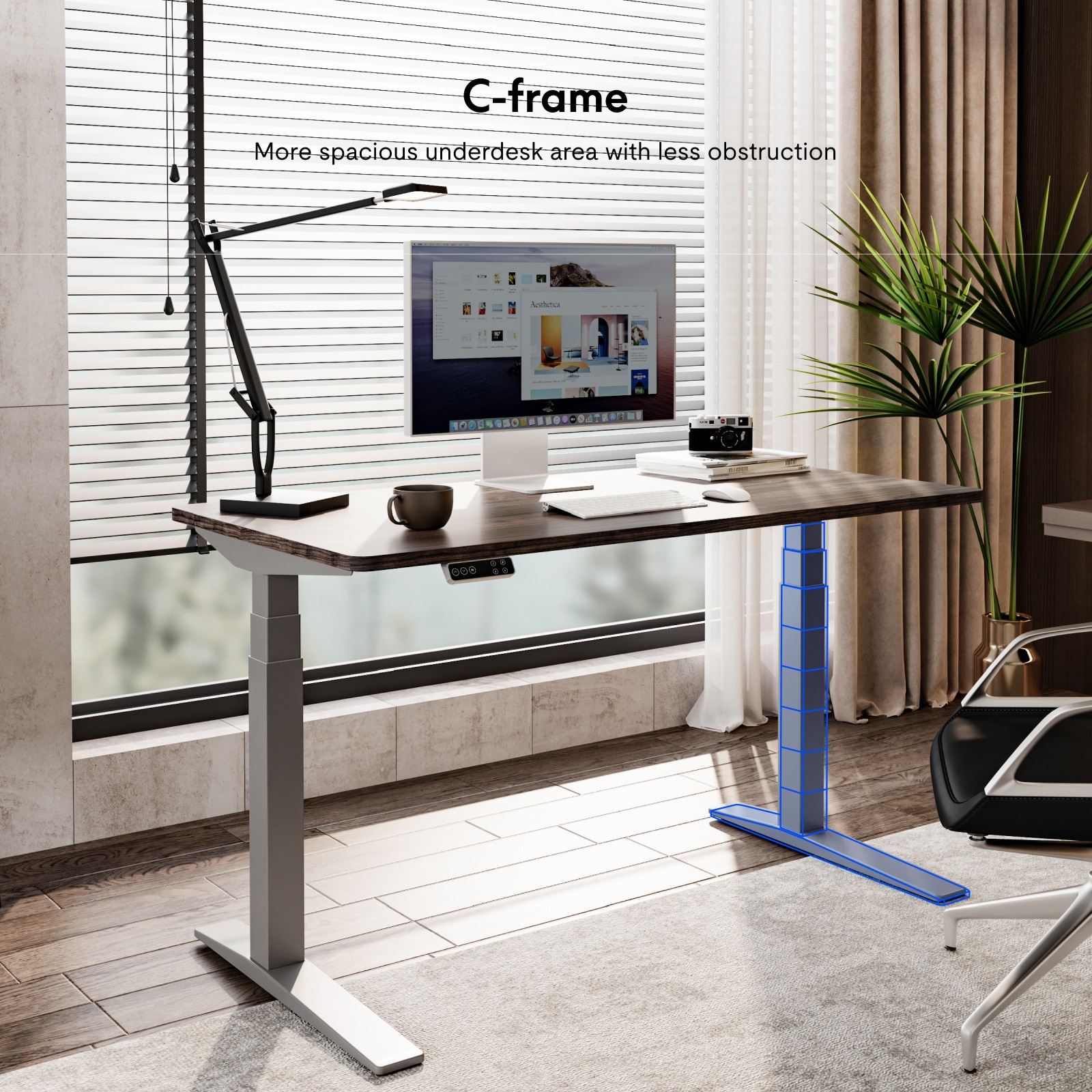 Electric Height Adjustable Standing Desk: Dual Motor Economical