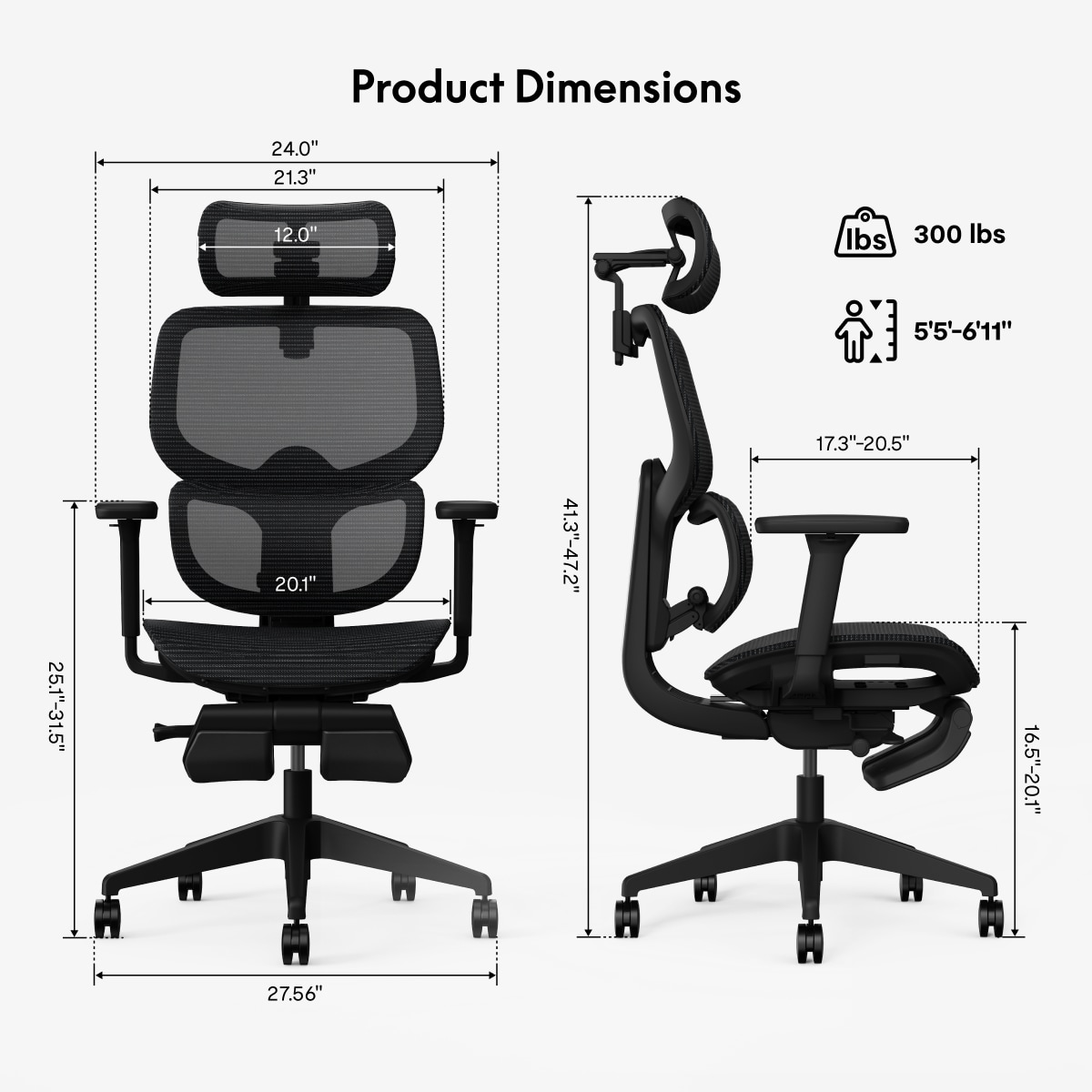 デスクチェア FLEXISPOT C7 Ergonomic Office Chair | FlexiChair C7 for Improved Posture and