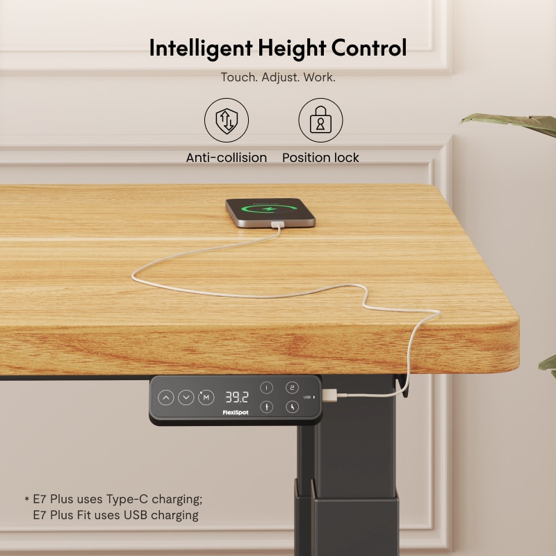 E7 Plus Four Leg Standing Desk | Flexispot