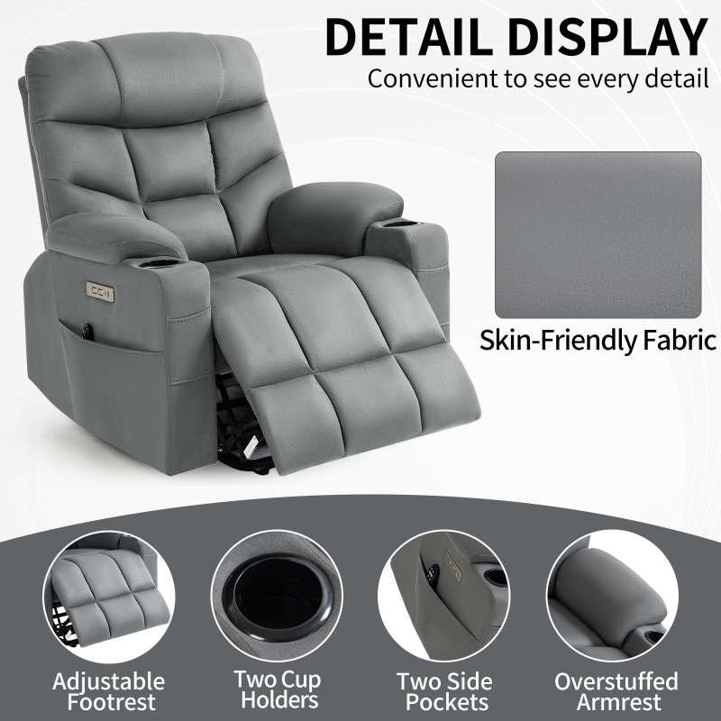 XDL51 Power Lift Recliner Chair With Heat And Massage | FlexiSpot US