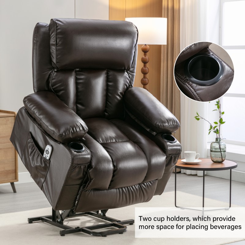 XDL23 Power Lift Recliner Chair With Heat And Massage And Cup