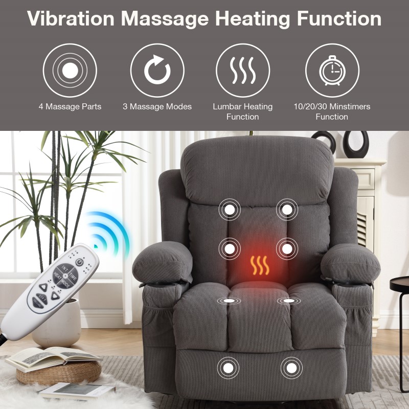 XDL31 Power Lift Recliner Chair With Heat And Massage And Cup