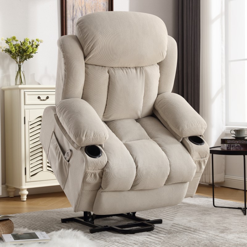 XDL31 Power Lift Recliner Chair With Heat And Massage And Cup