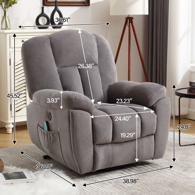 XDL4 Power Lift Recliner Chair With Heat And Massage And Cup