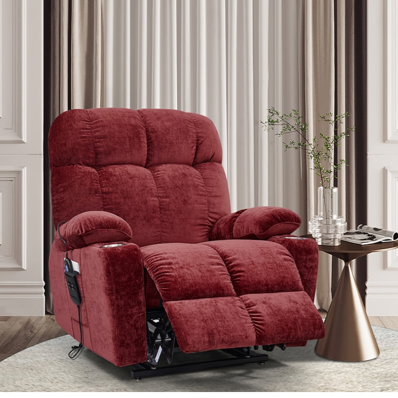 XDL91 Power Lift Recliner Chair With Heat And Massage And Cup