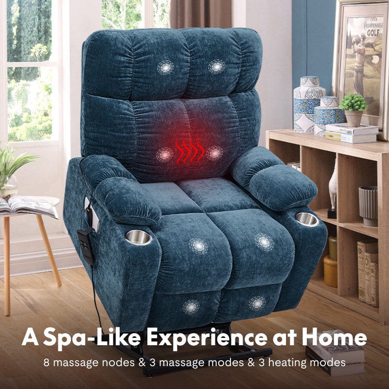 XDL91 Power Lift Recliner Chair With Heat And Massage And