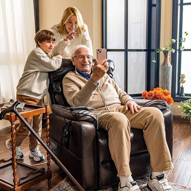 XL6 Power Lift Recliner Chair With Heat And Massage
