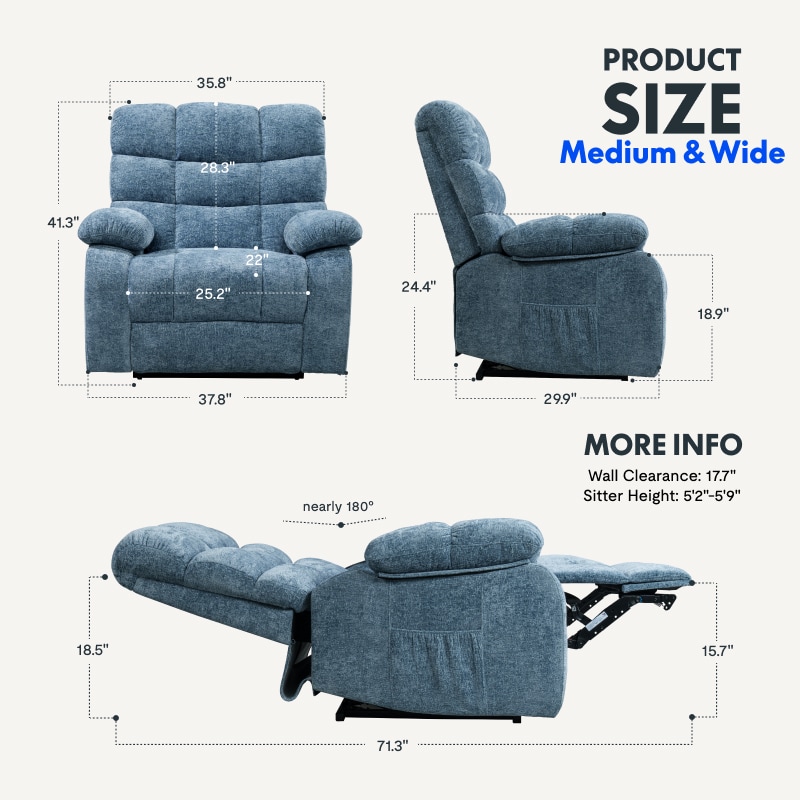 XL6 Power Lift Recliner Chair With Heat And Massage | FlexiSpot US