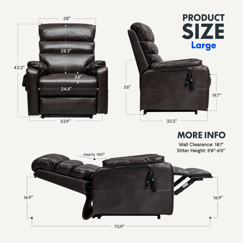NICENESS  サイズXL XL6 Power Lift Recliner Chair With Heat And Massage | FlexiSpot US