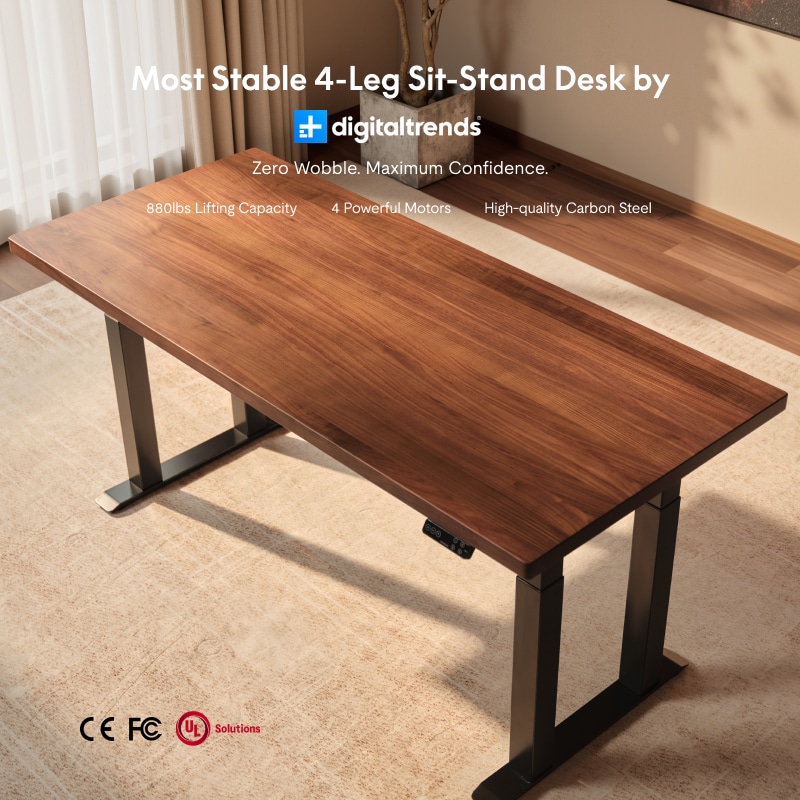 Premium 4-Leg Standing Desk E7 Plus Max|FlexiSpot Height