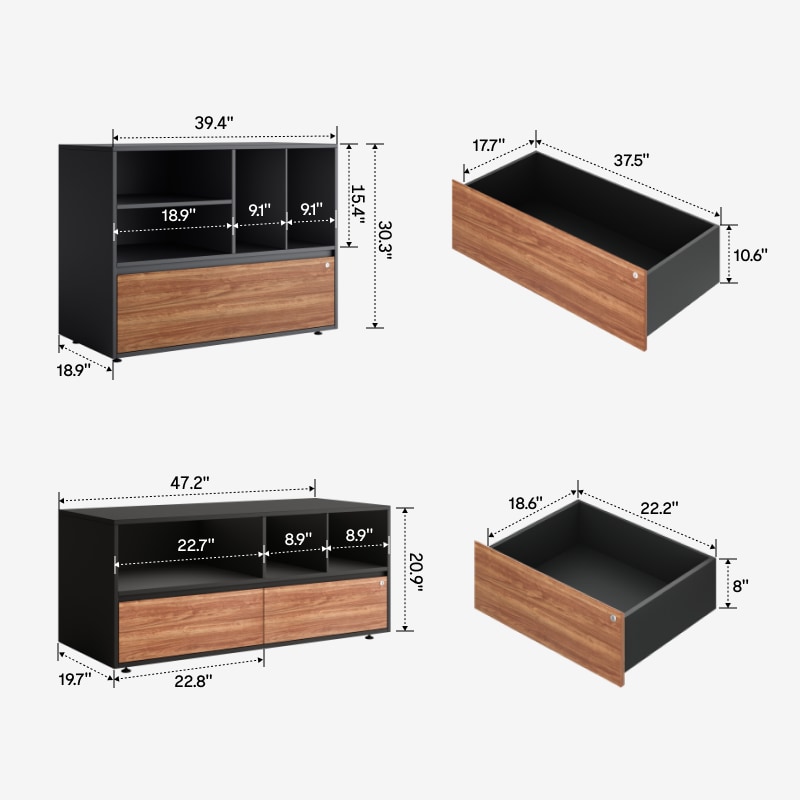 FlexiSpot Sideboard for Standing Desk | Modular Office Storage