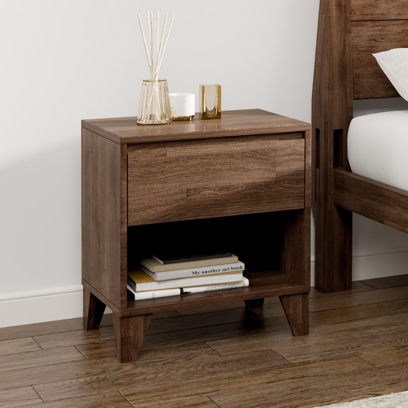 FlexiSpot Solid Wood Nightstand | Simple Design, Fully Assembled