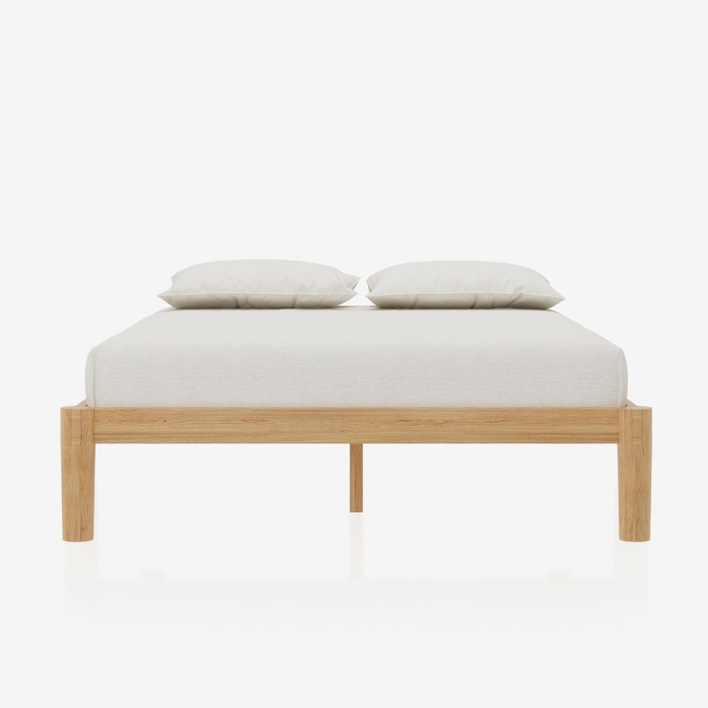 FlexiSpot Kana Retro Japanese Joinery Bed | Solid Wood Bed with