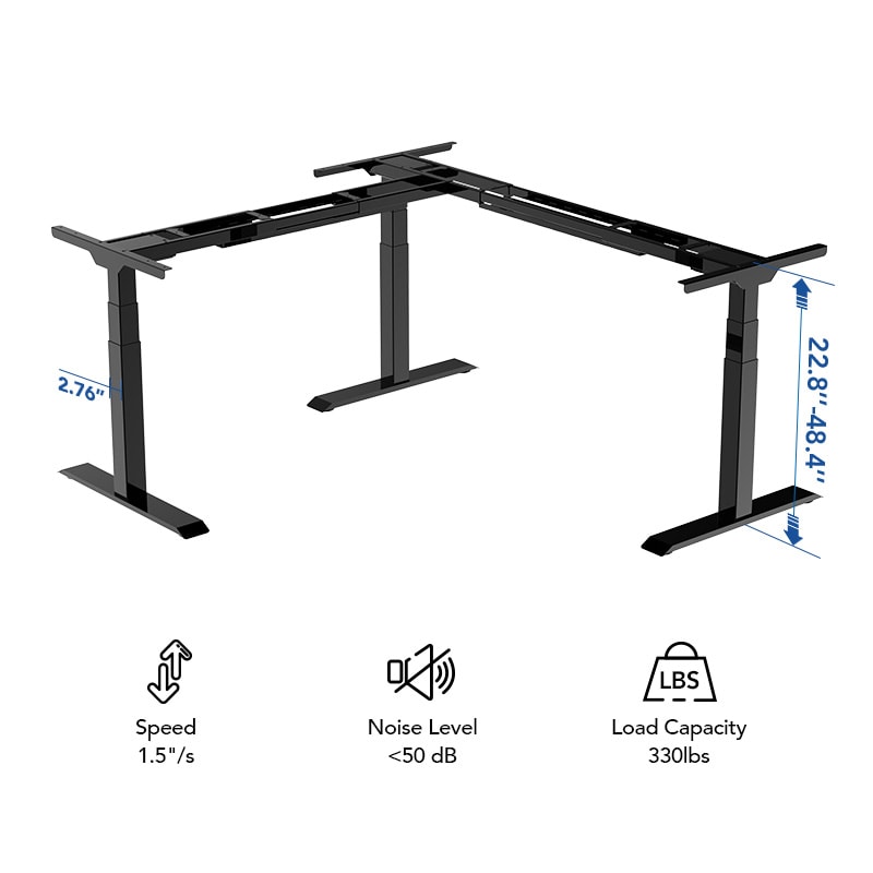 L-Shaped Standing Desk Frame Only E4L｜Flexispot | Flexispot