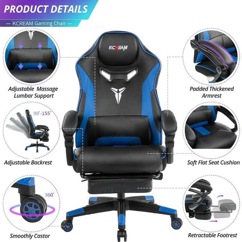 E-Sports Chair with Headrest and Lumbar Pillows 8521 | Flexispot