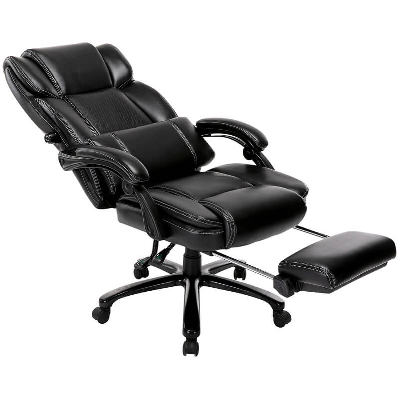 Big and Tall Reclining Executive Office Chair with Footrest 290
