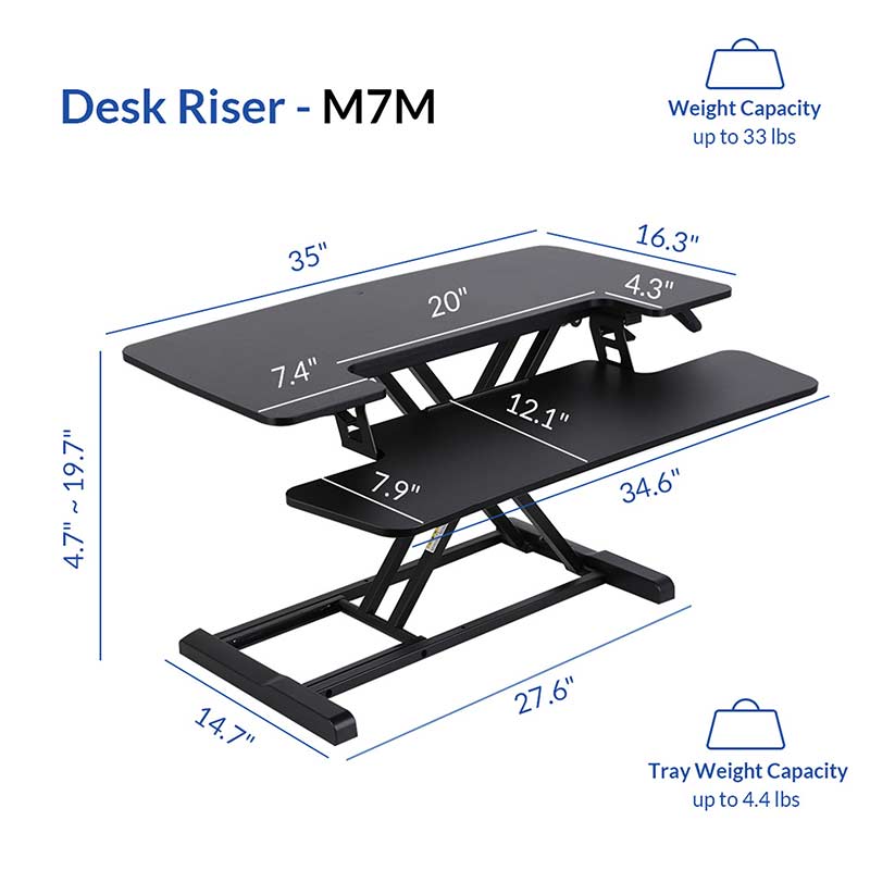 Standing Desk Converter AlcoveRiser M7M-N | FlexiSpot
