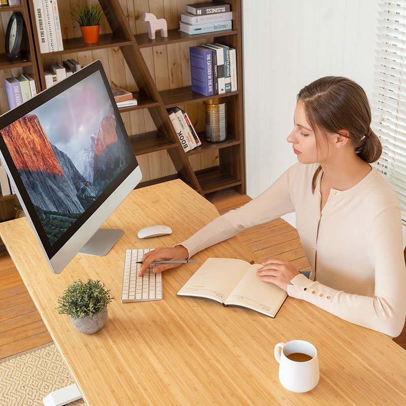 Bamboo Standing Desk | FlexiSpot