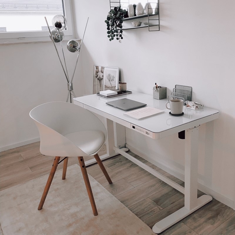 Comhar All-in-One Standing Desk (Tempered Glass/Wooden