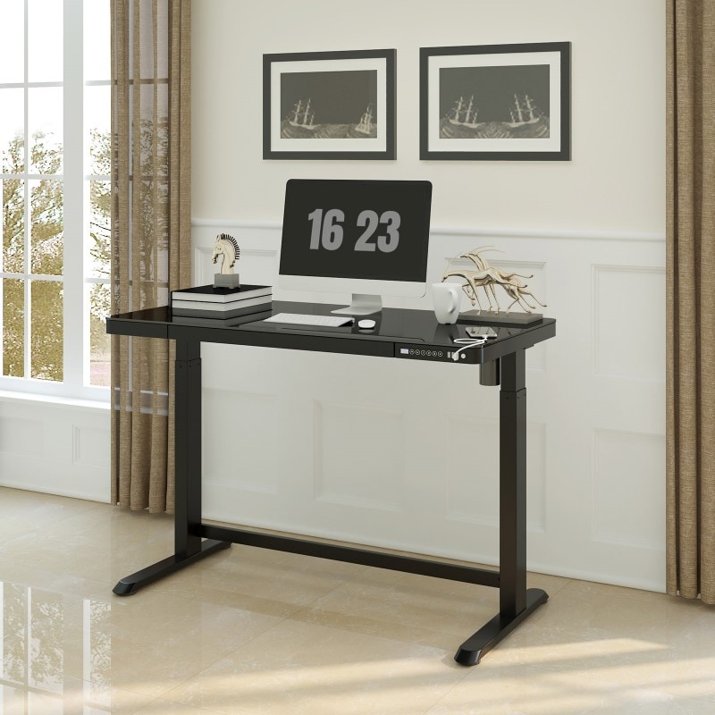 Comhar All-in-One Standing Desk (Tempered Glass/Wooden