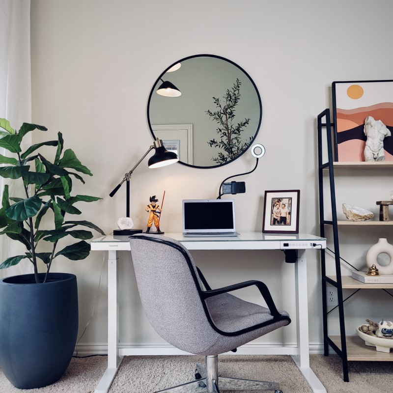 Comhar All-in-One Standing Desk (Tempered Glass/Wooden