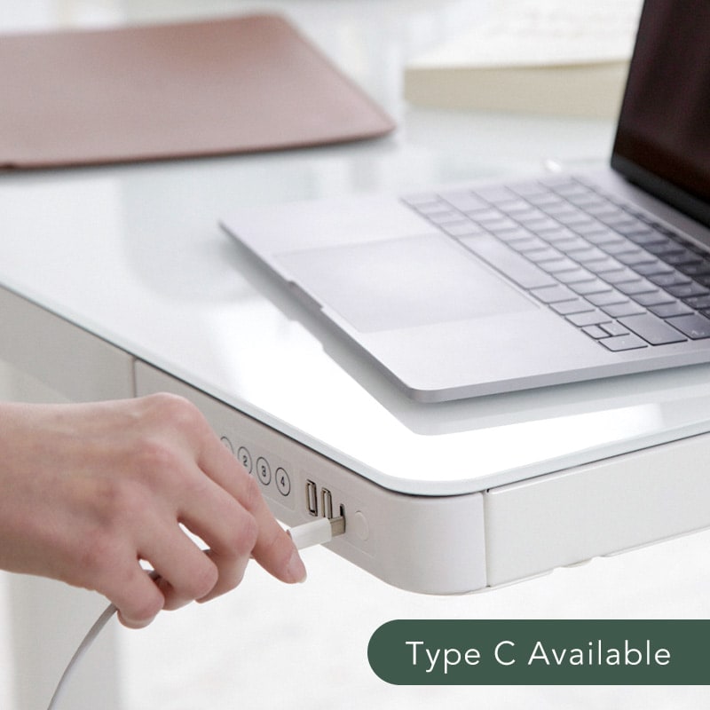Comhar All-in-One Standing Desk (Tempered Glass/Wooden