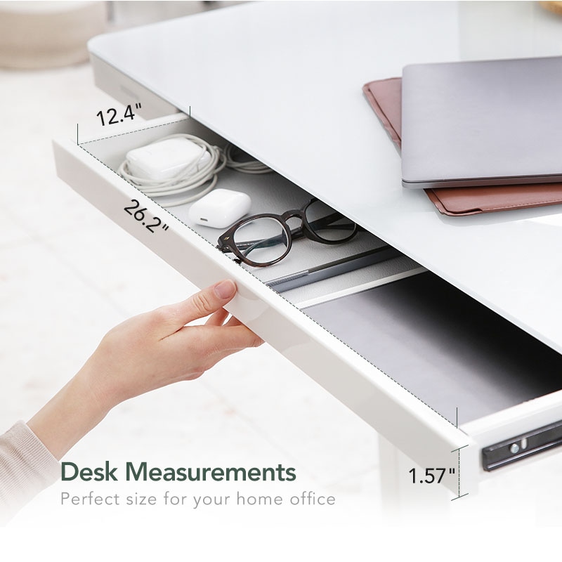 Comhar All-in-One Standing Desk (Tempered Glass/Wooden