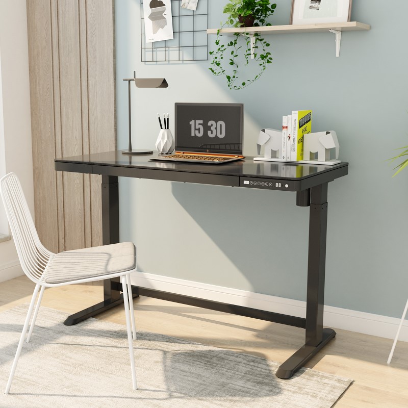 Comhar All-in-One Standing Desk (Tempered Glass/Wooden