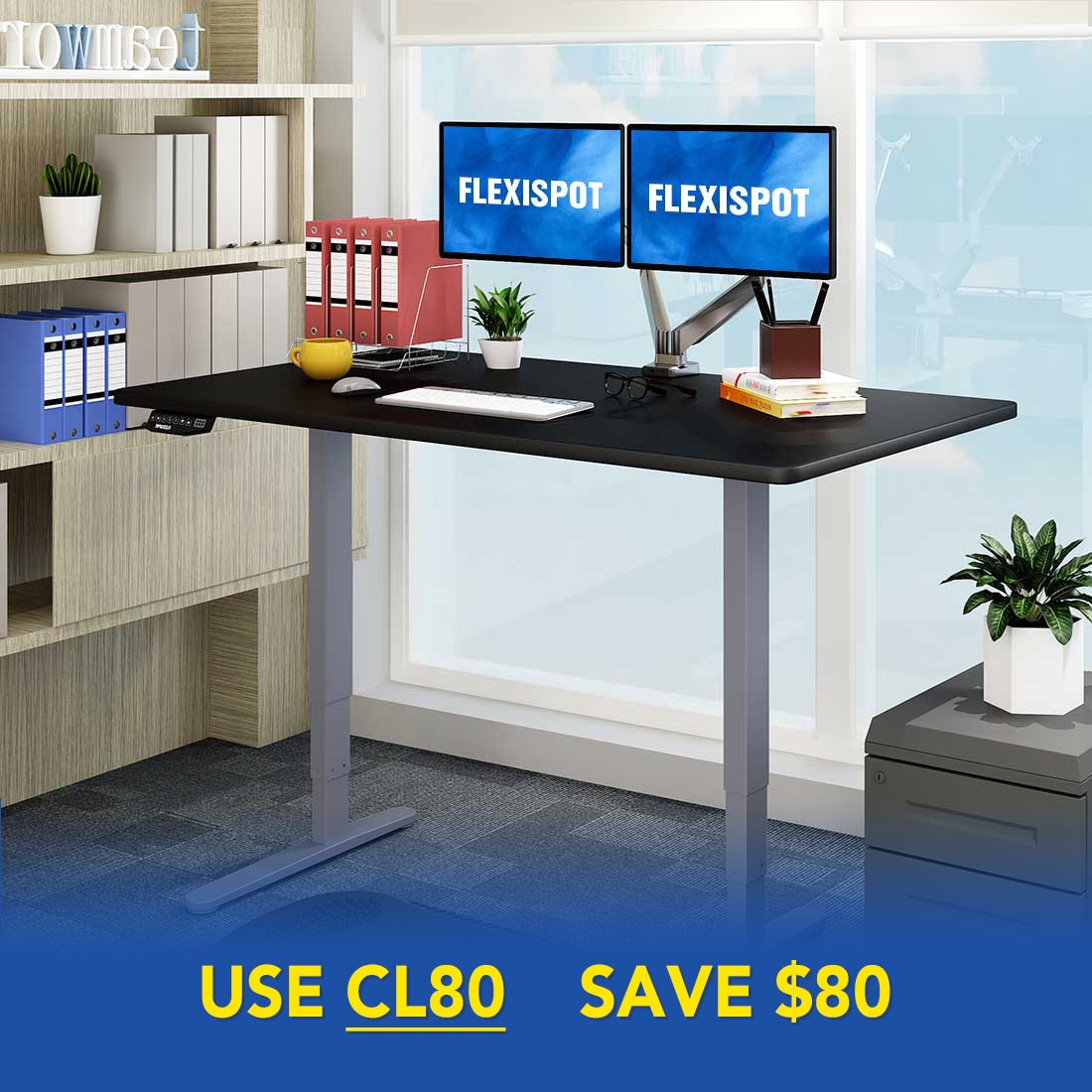Electric Height Adjustable Desk 3-Stage Premium Option E5丨FlexiSpot