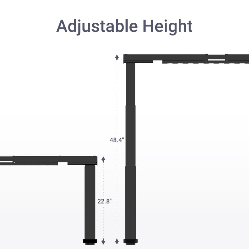 Electric Height Adjustable Standing Desk: Dual Motor Economical