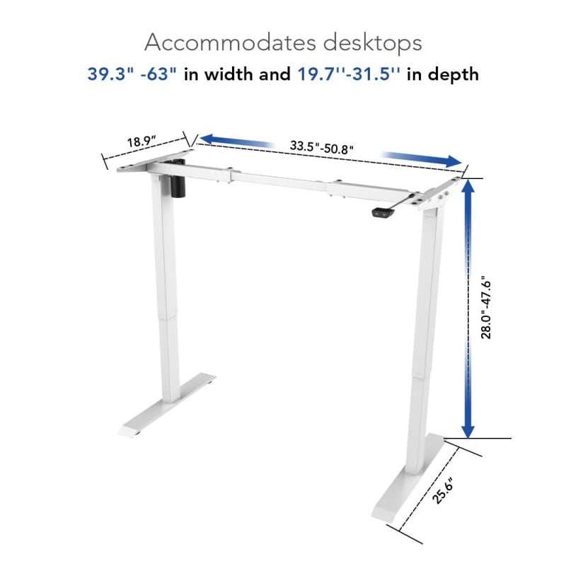 Electric Height Adjustable Desk Frames: 2-stage Economical