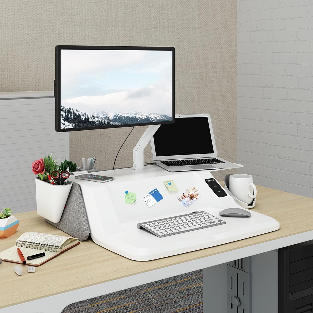Stylish Sit-Stand Workstation EM6W丨FlexiSpot